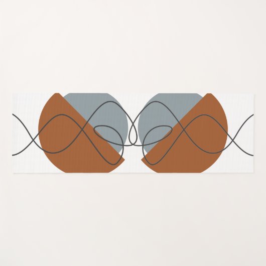 Modern Abstract Terracotta en Gray - Dancer Yogamat (Voorkant (horizontaal))