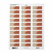 MODERN ABSTRACT TERRACOTTA RED KRAFT ADRES ETIKET (Full Sheet)
