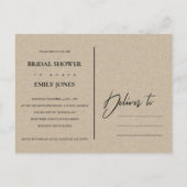 MODERN ABSTRACT TERRACOTTA RED VRIJGEZELLENFEEST UITNODIGING BRIEFKAART (Achterkant)