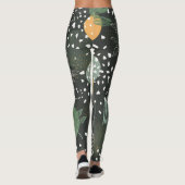 Modern Abstract Terrazzo & Botanical Collage  Leggings (Achterkant)