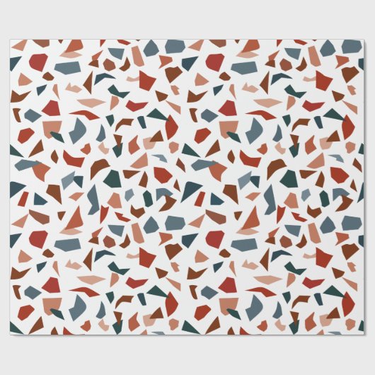 Modern Abstract Terrazzo Marble Pattern Cadeaupapier (Vlak)