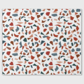 Modern Abstract Terrazzo Marmer Patroon Cadeaupapier (Vlak)