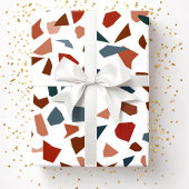 Modern Abstract Terrazzo Marmer Patroon Cadeaupapier