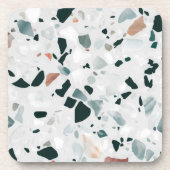 Modern Abstract Terrazzo Patroon Bier Onderzetter (Voorkant)