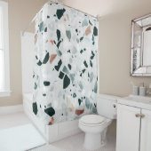 Modern Abstract Terrazzo Patroon Douchegordijn (In situ)