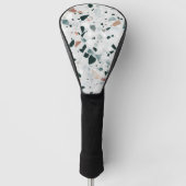 Modern Abstract Terrazzo Patroon Golfheadcover (Voorkant)