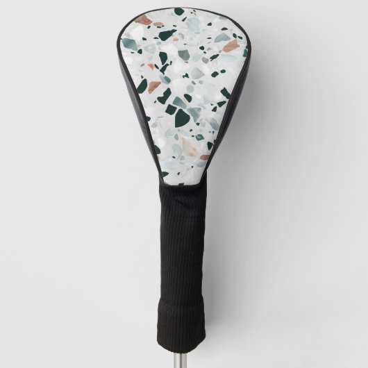 Modern Abstract Terrazzo Patroon Golfheadcover (Voorkant)