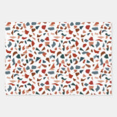 Modern Abstract Terrazzo Patroon Inpakpapier Vel (Voorkant 2)