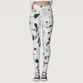 Modern Abstract Terrazzo Patroon Leggings (Voorkant)