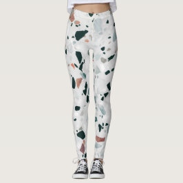 Modern Abstract Terrazzo Patroon Leggings