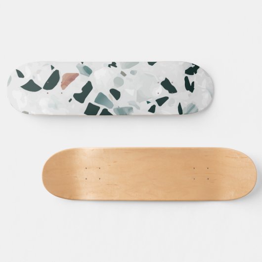 Modern Abstract Terrazzo Patroon Persoonlijk Skateboard (Horizontaal)