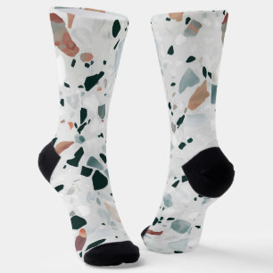 Modern Abstract Terrazzo Patroon Sokken