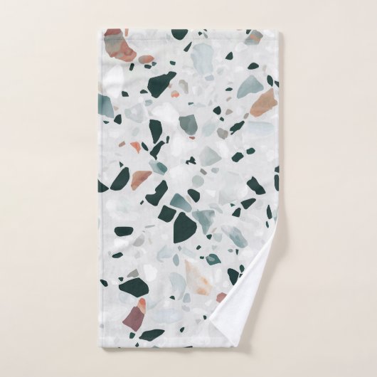 Modern Abstract Terrazzo Pattern Bad Handdoek (Handdoek)