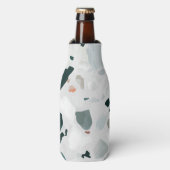 Modern Abstract Terrazzo Pattern Flesjeskoeler (Fles Voorkant)