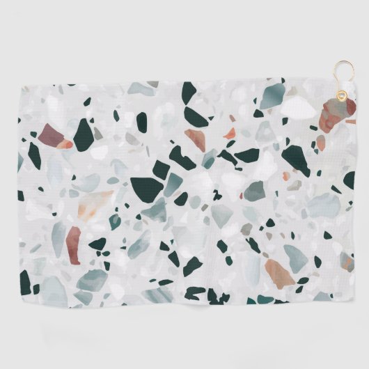 Modern Abstract Terrazzo Pattern Golfhanddoek (Horizontaal)