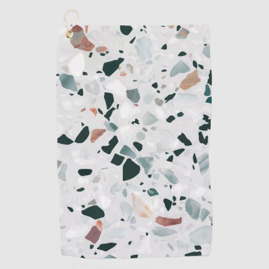 Modern Abstract Terrazzo Pattern Golfhanddoek (Voorkant)