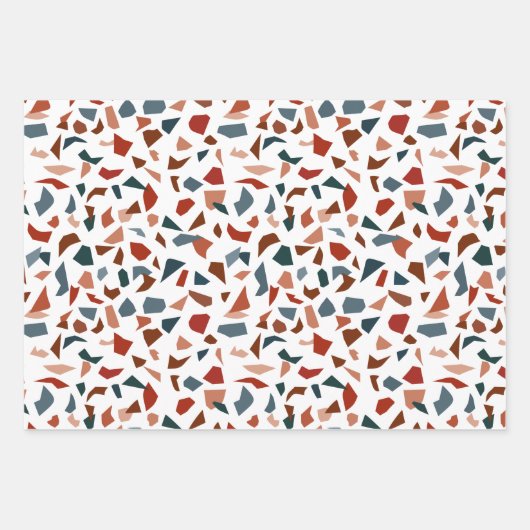 Modern Abstract Terrazzo Pattern Inpakpapier Vel (Voorkant 2)