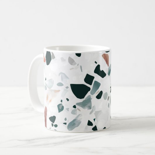 Modern Abstract Terrazzo Pattern Koffiemok (Voorkant links)