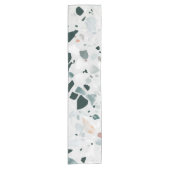 Modern Abstract Terrazzo Pattern Korte Tafelloper (Voorkant)