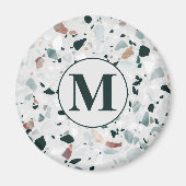 Modern Abstract Terrazzo Pattern Magneet (Voorkant)