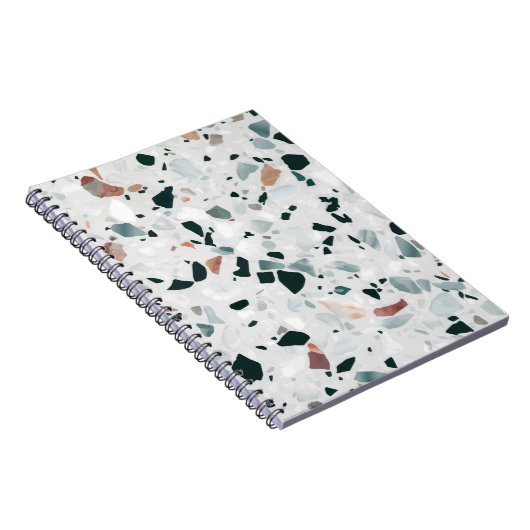 Modern Abstract Terrazzo Pattern Notitieboek (Rechterzijde)