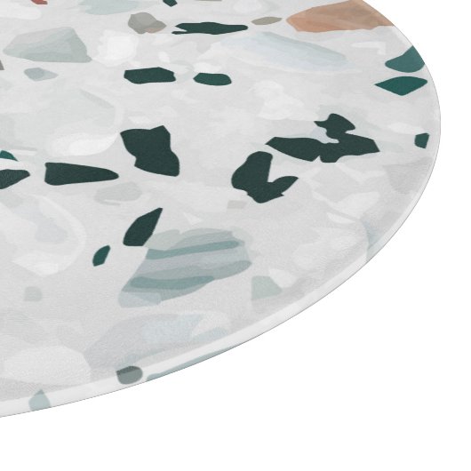 Modern Abstract Terrazzo Pattern Snijplank (Hoek)