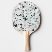 Modern Abstract Terrazzo Pattern Tafeltennisbatje (Achterkant)