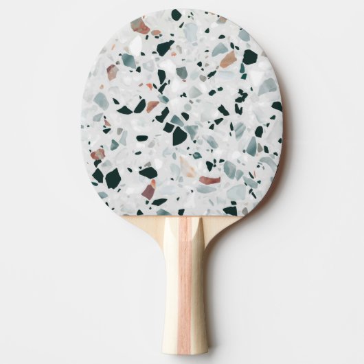 Modern Abstract Terrazzo Pattern Tafeltennisbatje (Voorkant)