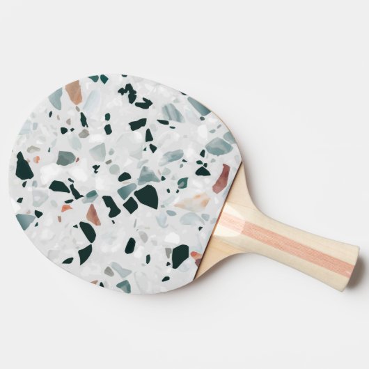 Modern Abstract Terrazzo Pattern Tafeltennisbatje (Zijkant)
