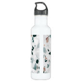 Modern Abstract Terrazzo Pattern Waterfles (Achterkant)