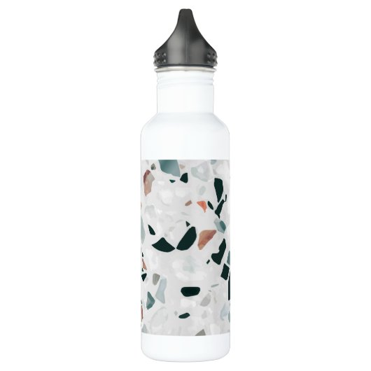 Modern Abstract Terrazzo Pattern Waterfles (Links)