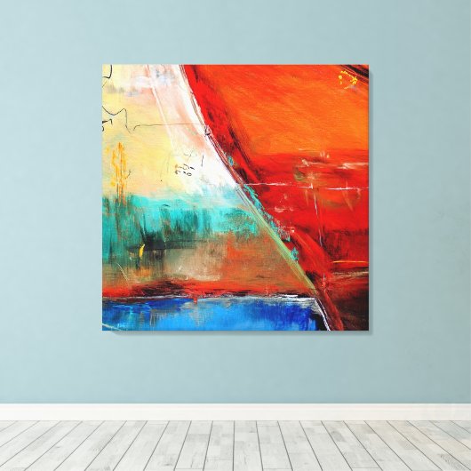 Modern Abstract textuurpatroon Canvas Afdruk (Insitu (Houten vloer))