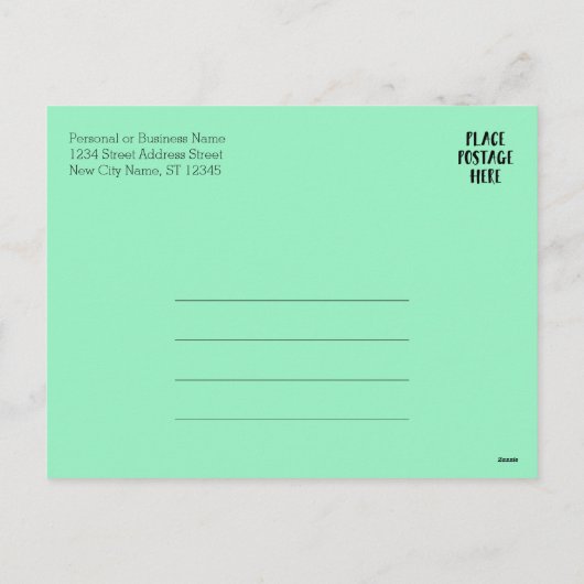 Modern Abstract Transparante Kleur Groen - Gelukki Feestdagenkaart (Achterkant)