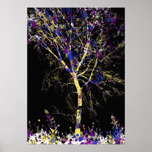 Modern Abstract Tree Poster (Voorkant)