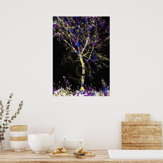 Modern Abstract Tree Poster (Keuken)