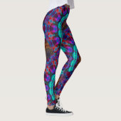 MODERN abstract trekken in blauw-bruin-roze-mozaïe Leggings (Rechts)