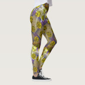 MODERN abstract trekken in-bruin-diep geel-licht Leggings (Rechts)