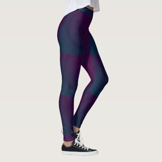 MODERN abstract trekken in diepblauw-paars-mozaïek Leggings (Rechts)
