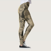MODERN abstract trekken in lichtbruin-goud-zwart - Leggings (Rechts)