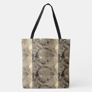 MODERN abstract trekken in lichtbruin-goud-zwart - Tote Bag