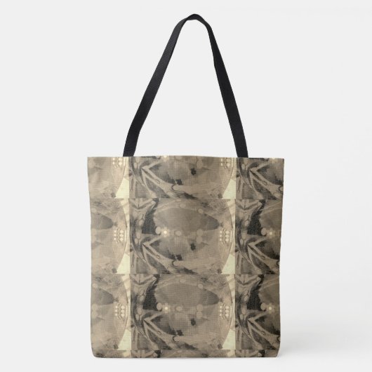 MODERN abstract trekken in lichtbruin-goud-zwart - Tote Bag (Voorkant)