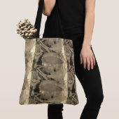 MODERN abstract trekken in lichtbruin-goud-zwart - Tote Bag (Dichtbij)