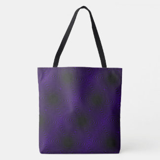 MODERN abstract trekken in zwart-diep-paars-mozaïe Tote Bag