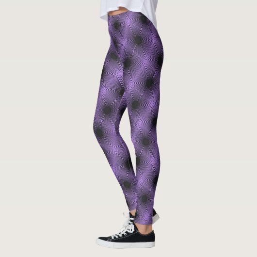 MODERN abstract trekken in zwart-paars-mozaïek Leggings (Links)