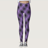 MODERN abstract trekken in zwart-paars-mozaïek Leggings (Voorkant)
