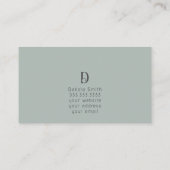 Modern Abstract Trendy Neutral Blue Visitekaartje (Achterkant)