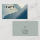 Modern Abstract Trendy Neutral Blue Visitekaartje (Voorkant / Achterkant)