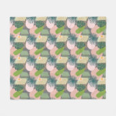 Modern Abstract tropisch patroon Fleece Deken (Voorkant (Horizontaal))