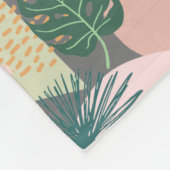Modern Abstract tropisch patroon Fleece Deken (Hoek)