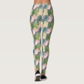 Modern Abstract tropisch patroon Leggings (Achterkant)